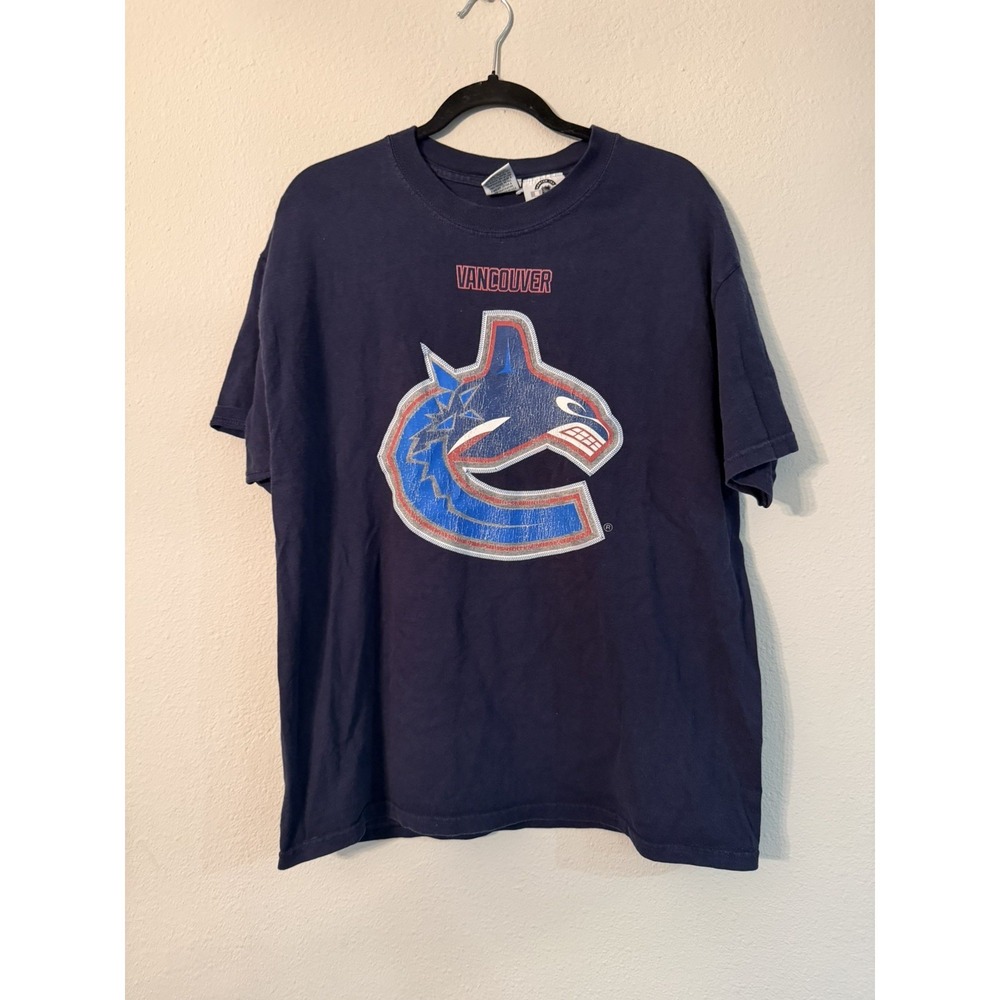 Vancouver Canucks T-Shirt (Retro) - Original Orca Logo‎ - Men's Large